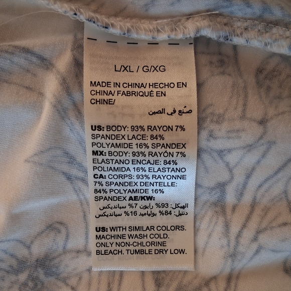 NEW Soma Cool Nights Floral Lace Trim Kimono Short Robe Sz L/XL NWT - Picture 5 of 8